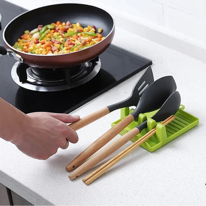 Multi-Purpose Kitchen Organizer - Spoon Rest, Fork & Spatula Rack
