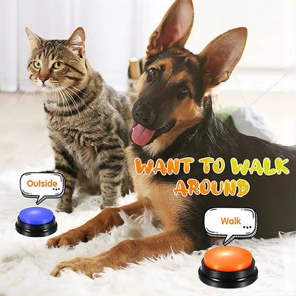 Recordable Dog Talking Button Toy - Voice Training Communication Device