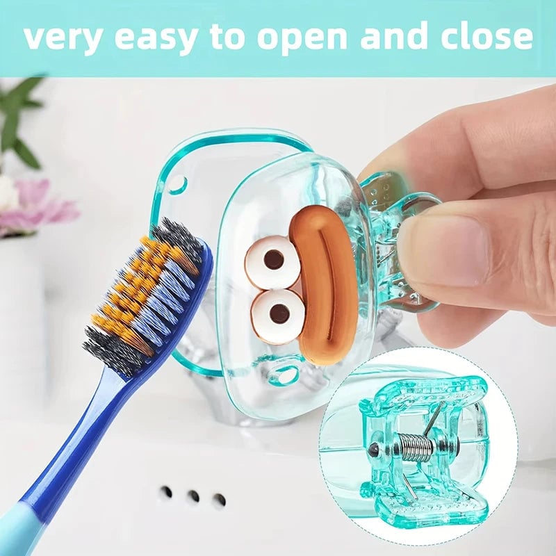 Mini Toothbrush Head Covers - Portable Protective Clips for Travel