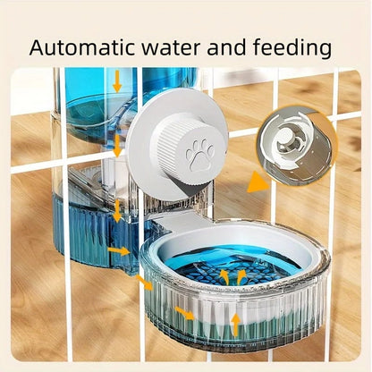 1.2L Automatic Pet Feeder Hanging Bowl for Small Dogs Cats Rabbits