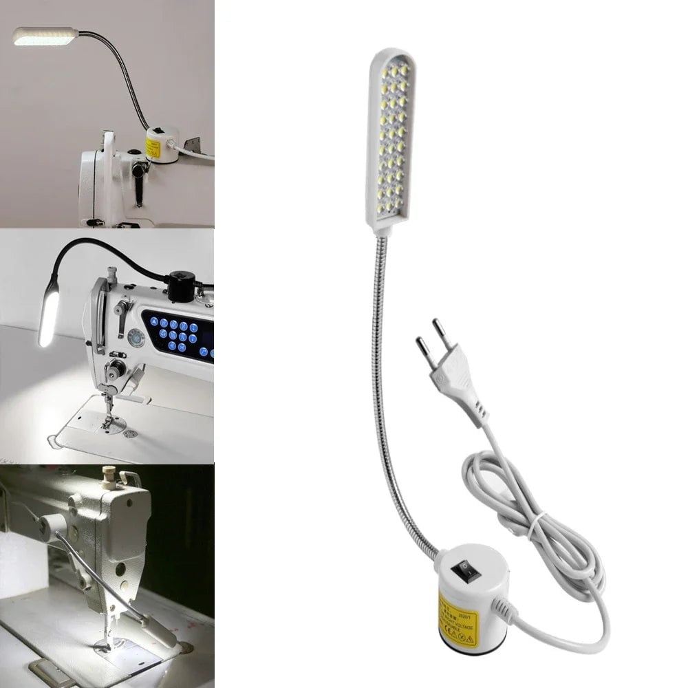 LED Sewing Machine Lamp 360° Flexible Gooseneck Magnetic Base Work Light