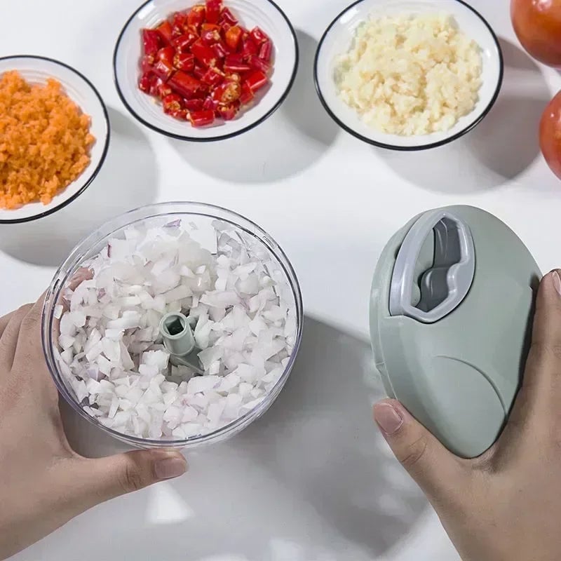 500ML Manual Meat Mincer Garlic Press Vegetable Food Chopper