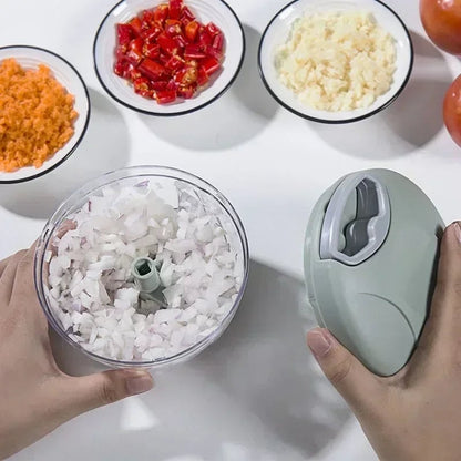 500ML Manual Meat Mincer Garlic Press Vegetable Food Chopper