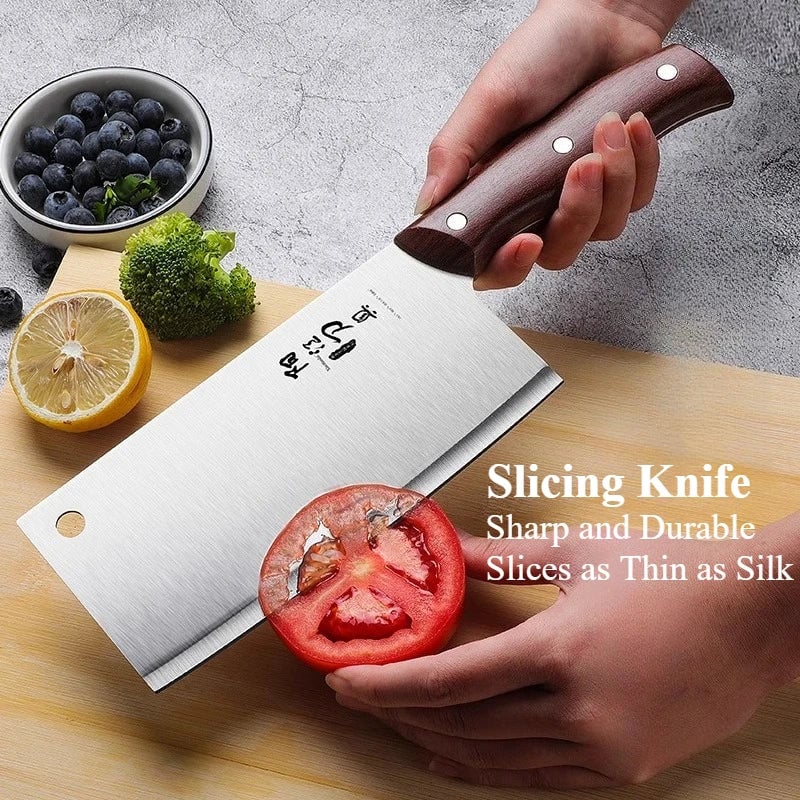 Ultra-Sharp Stainless Steel Kitchen Knife - Chef Utility Meat Cutting