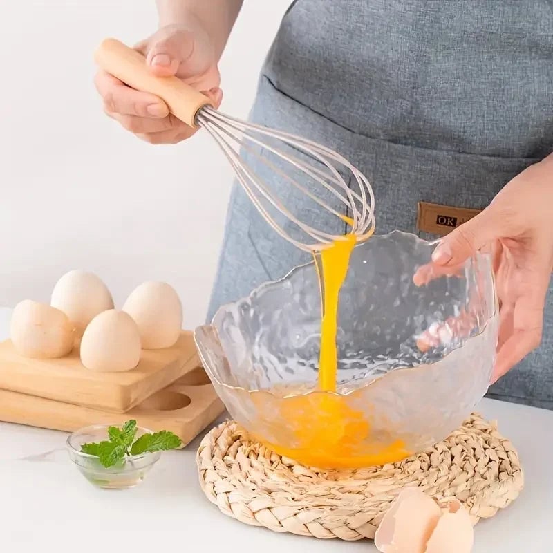 12-Piece Silicone Kitchen Utensils Set with Wooden Handles