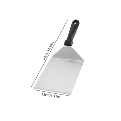Stainless Steel Kitchen Scraper Spatula for BBQ Burgers & Cooking