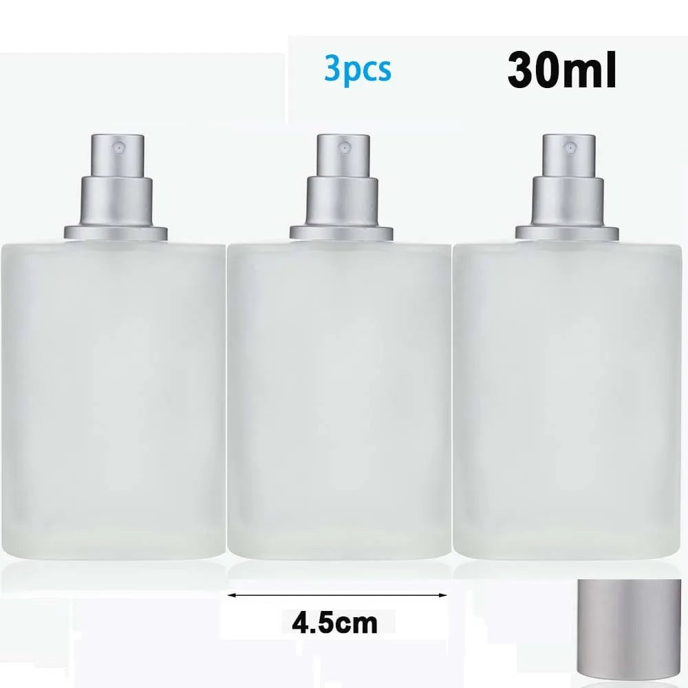 50ml 30ml Sandblasted Glass Perfume Bottle with Screw Top Spray