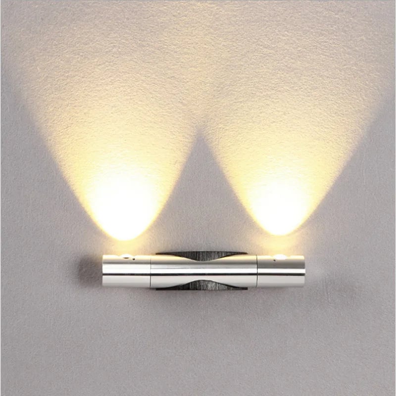LED Dual-Head Rotatable Aluminum Wall Lamp - Adjustable Spotlight