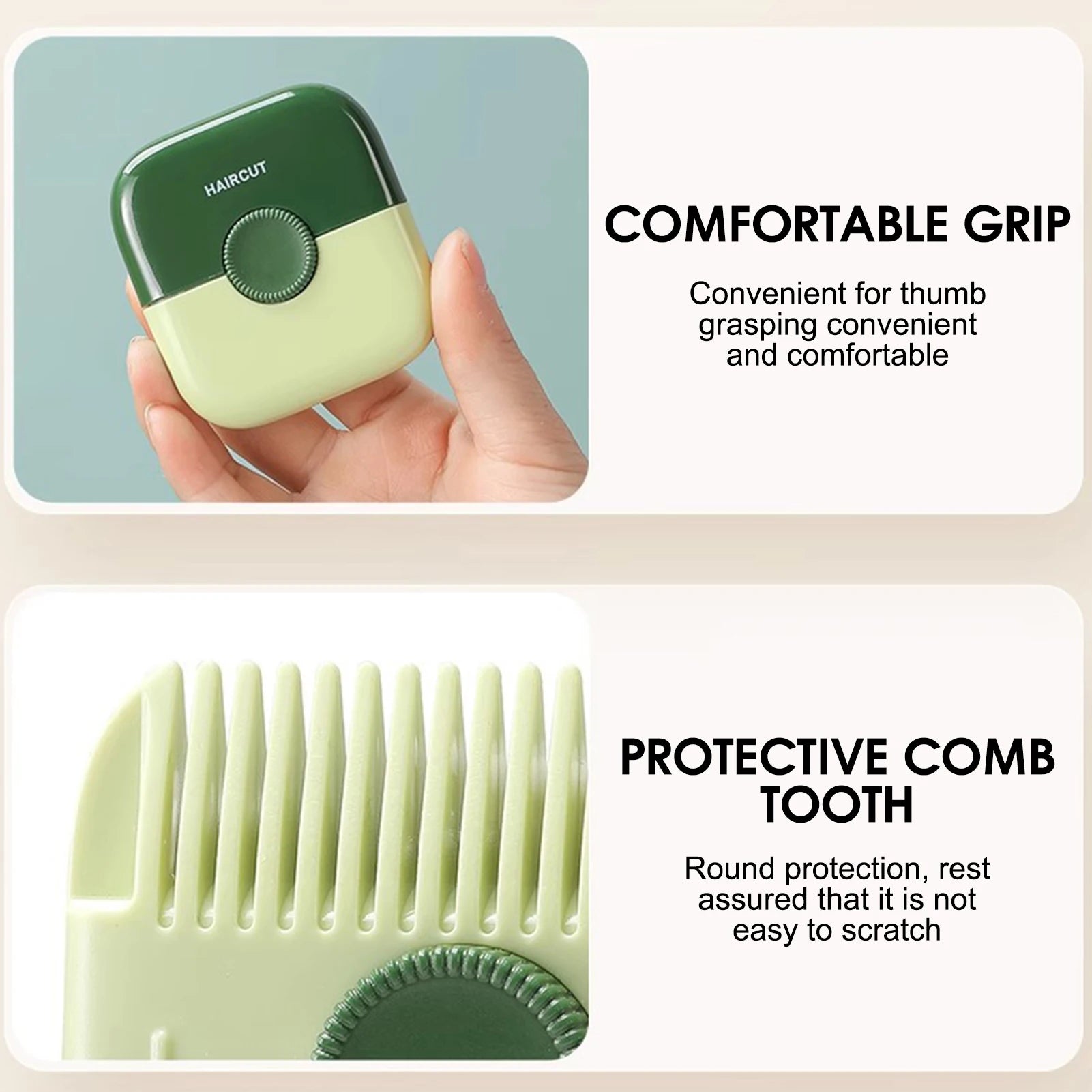 2-in-1 Hair Cutting Trimmer Comb - Bangs Shaving Thinning Tool