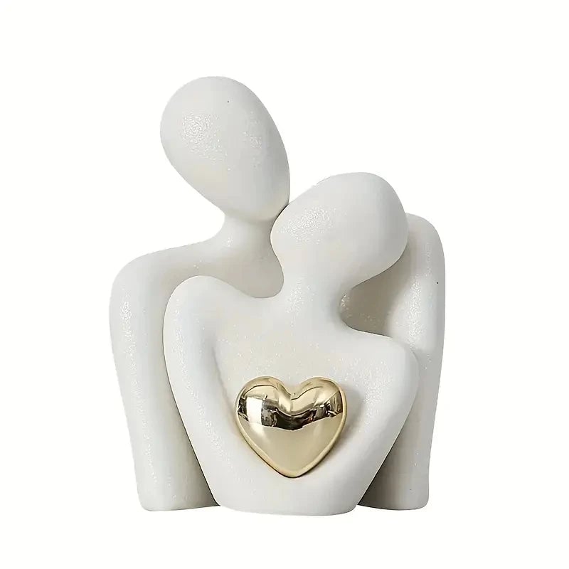 Romantic Love Embrace Couple Statue Ornament Bedroom Decor Valentine Gift