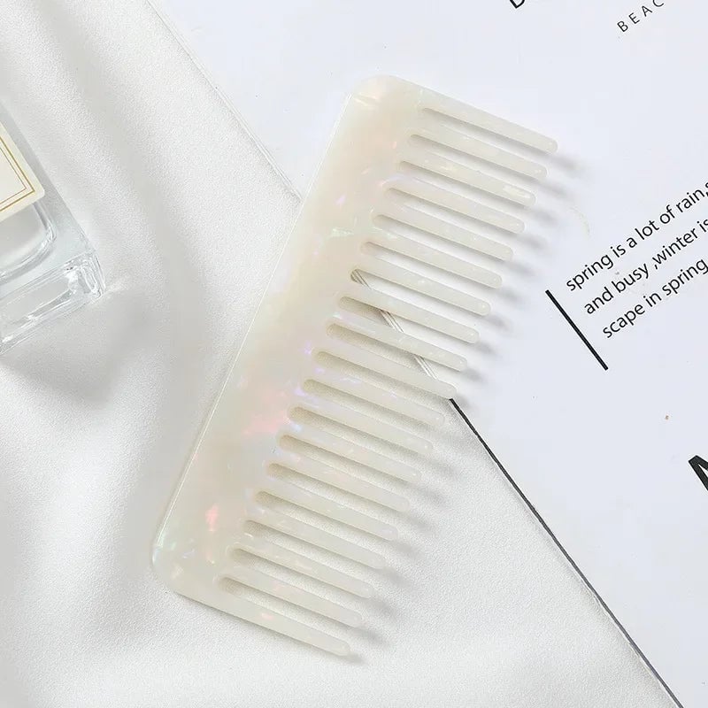 Wide Tooth Acetate Hair Comb Anti Static Korean Massage Hairbrush