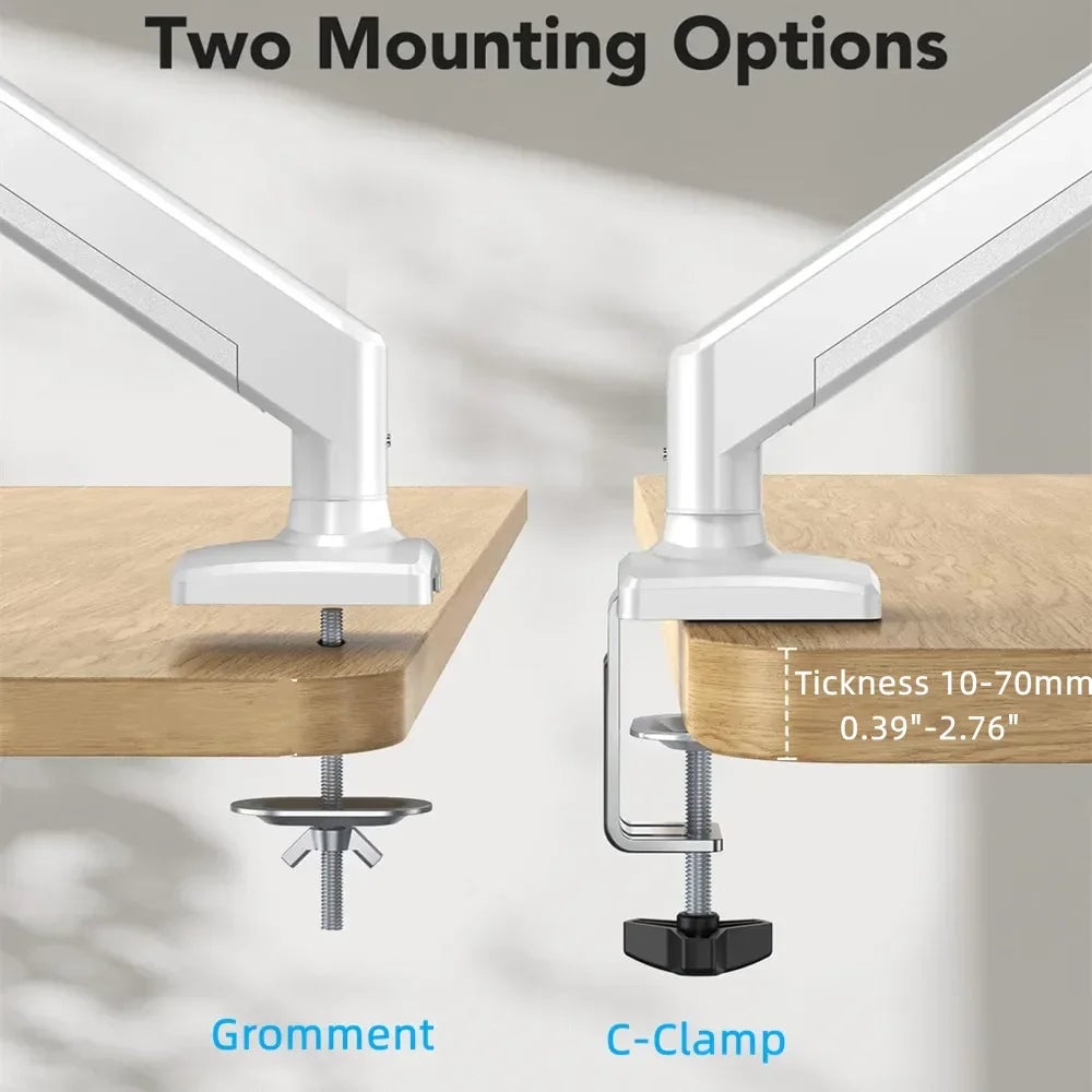 32" Universal Monitor Bracket Adjustable Desk Mount Stand 19.8lbs