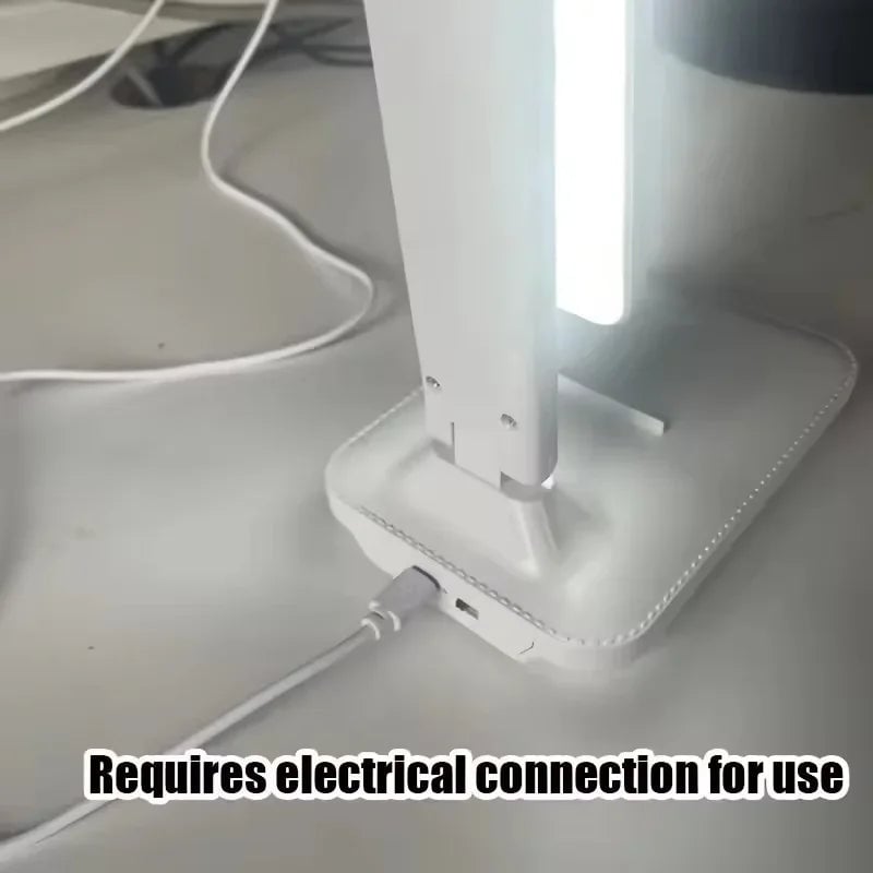 LED Touch Switch Folding Desk Lamp USB Dimmable White Bedside Study