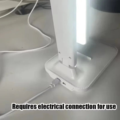 LED Touch Switch Folding Desk Lamp USB Dimmable White Bedside Study