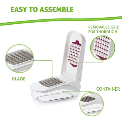 Stainless Steel Vegetable Chopper Dicer with Storage Container