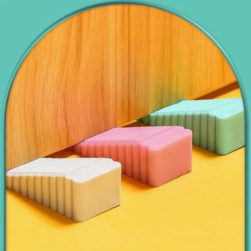 Safety Silicone Door Stop Wedge - Anti-Collision Block Stopper