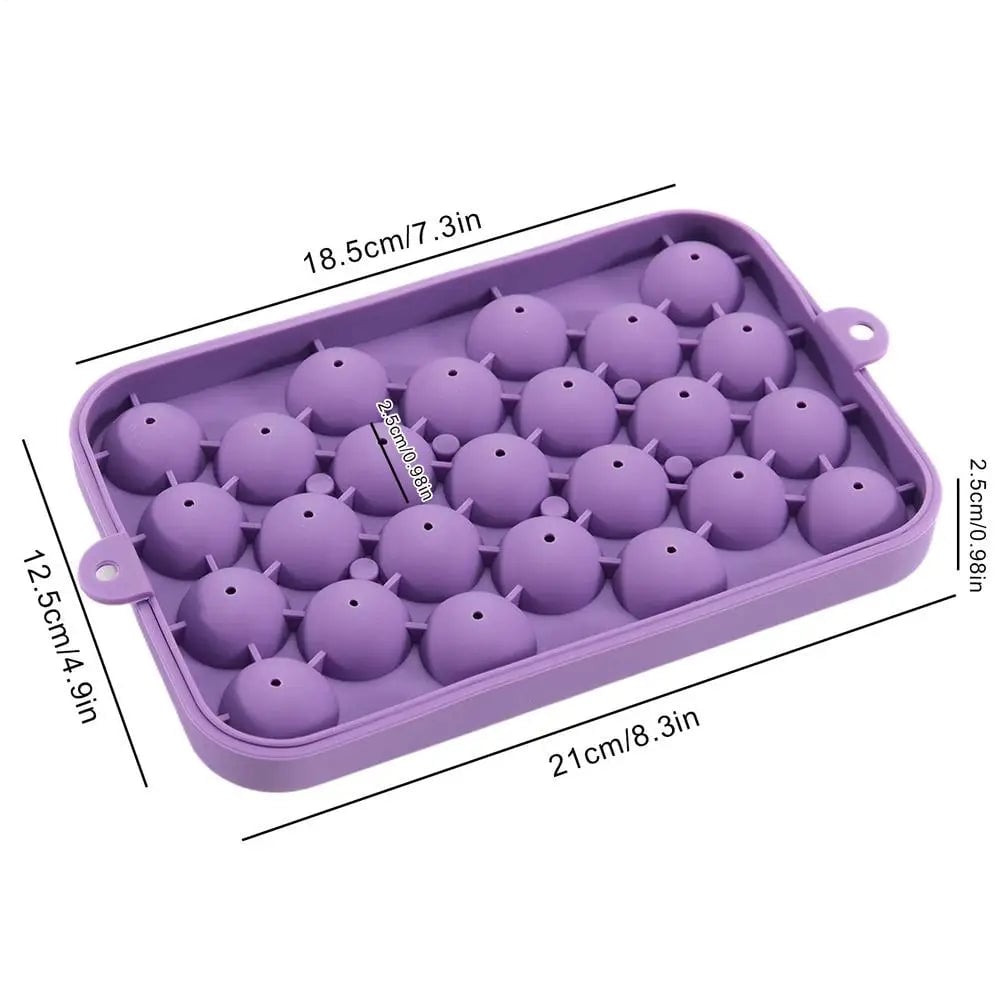 Silicone 3D Round Ball Ice Mold Tray for Whisky & Cocktails