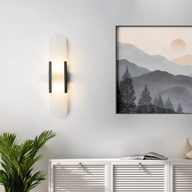 Marble Wall Mount Bedside Lamp - Modern Bedroom Living Room Light