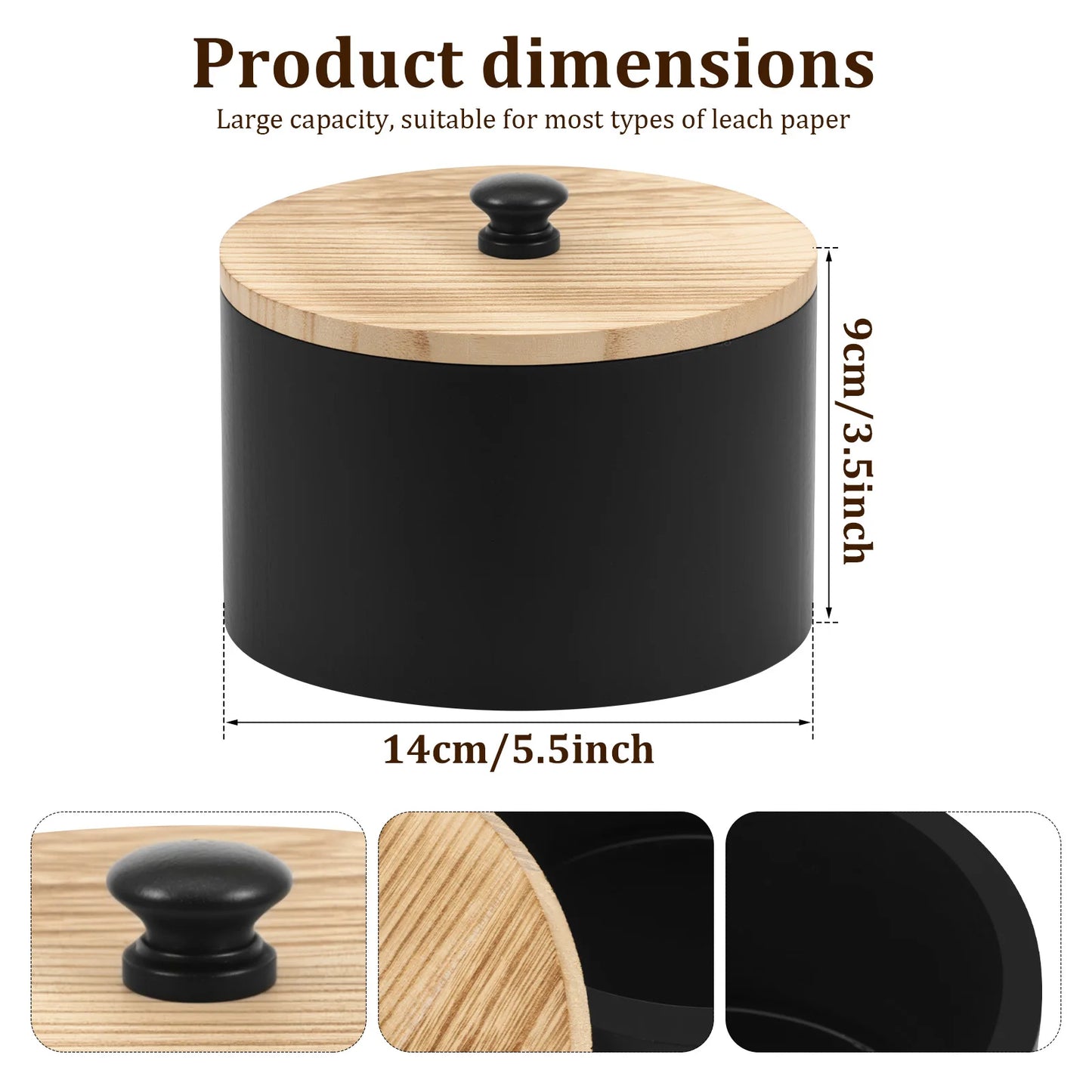 Large Wood Coffee Filter Storage Box Dispenser Organizer