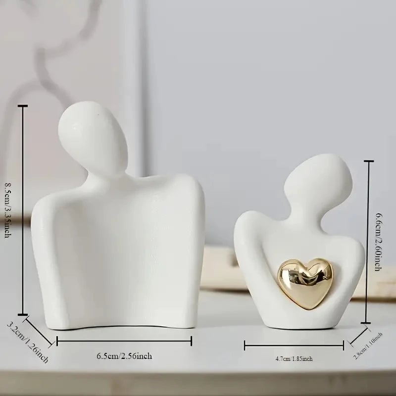 Romantic Love Embrace Couple Statue Ornament Bedroom Decor Valentine Gift