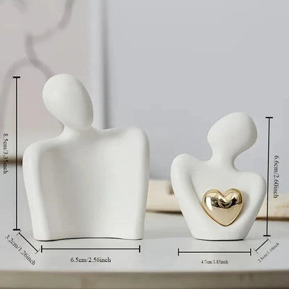 Romantic Love Embrace Couple Statue Ornament Bedroom Decor Valentine Gift