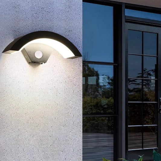 18W LED Motion Sensor Wall Light Waterproof Outdoor Aluminum AC86-265V