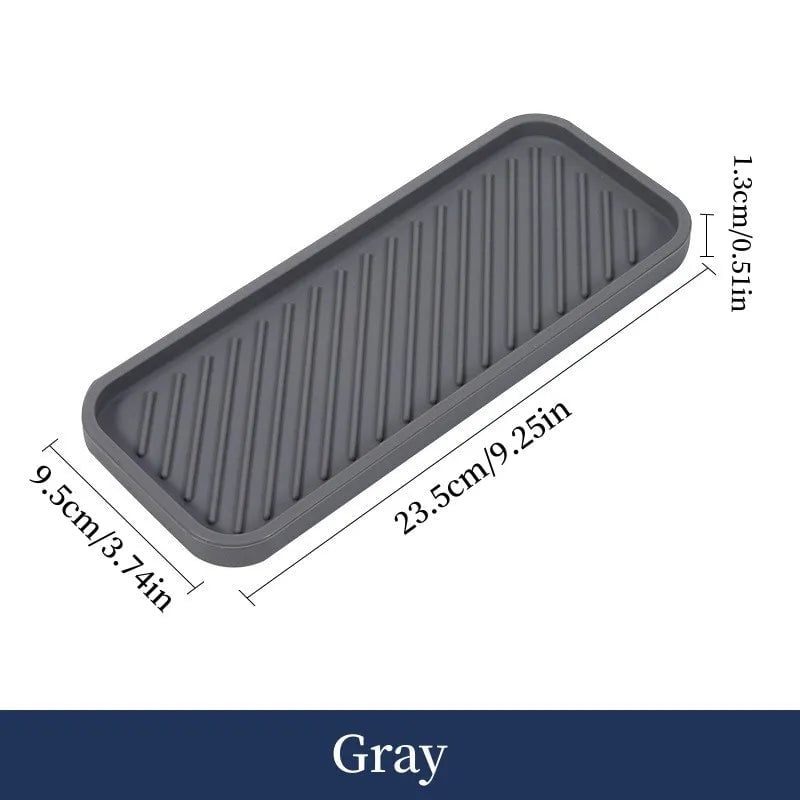 Silicone Drain Tray - Kitchen Sink Sponge Holder & Soap Dispenser