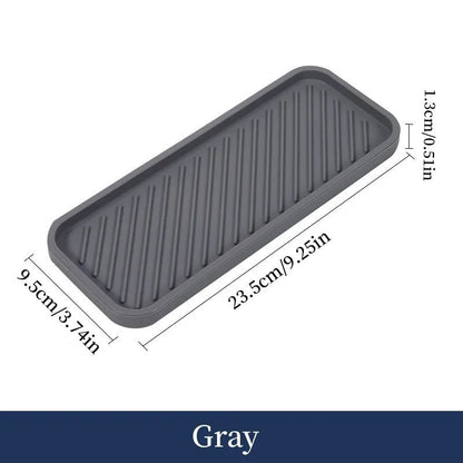 Silicone Drain Tray - Kitchen Sink Sponge Holder & Soap Dispenser