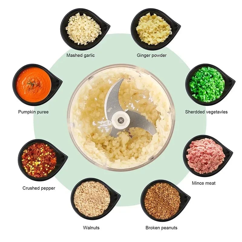250ml USB Electric Garlic Mincer Chopper Food Processor Kitchen