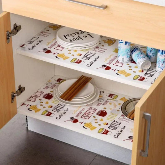 Waterproof Printed Cabinet Drawer Liner Mat - Scalable Kitchen Shelf