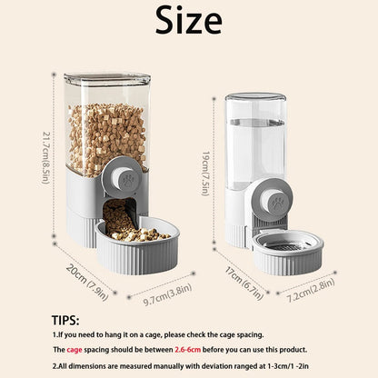 1.2L Automatic Pet Feeder Hanging Bowl for Small Dogs Cats Rabbits