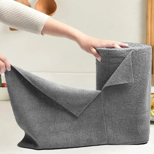50pk Reusable Microfiber Cleaning Cloths - Super Absorbent Dish Towels
