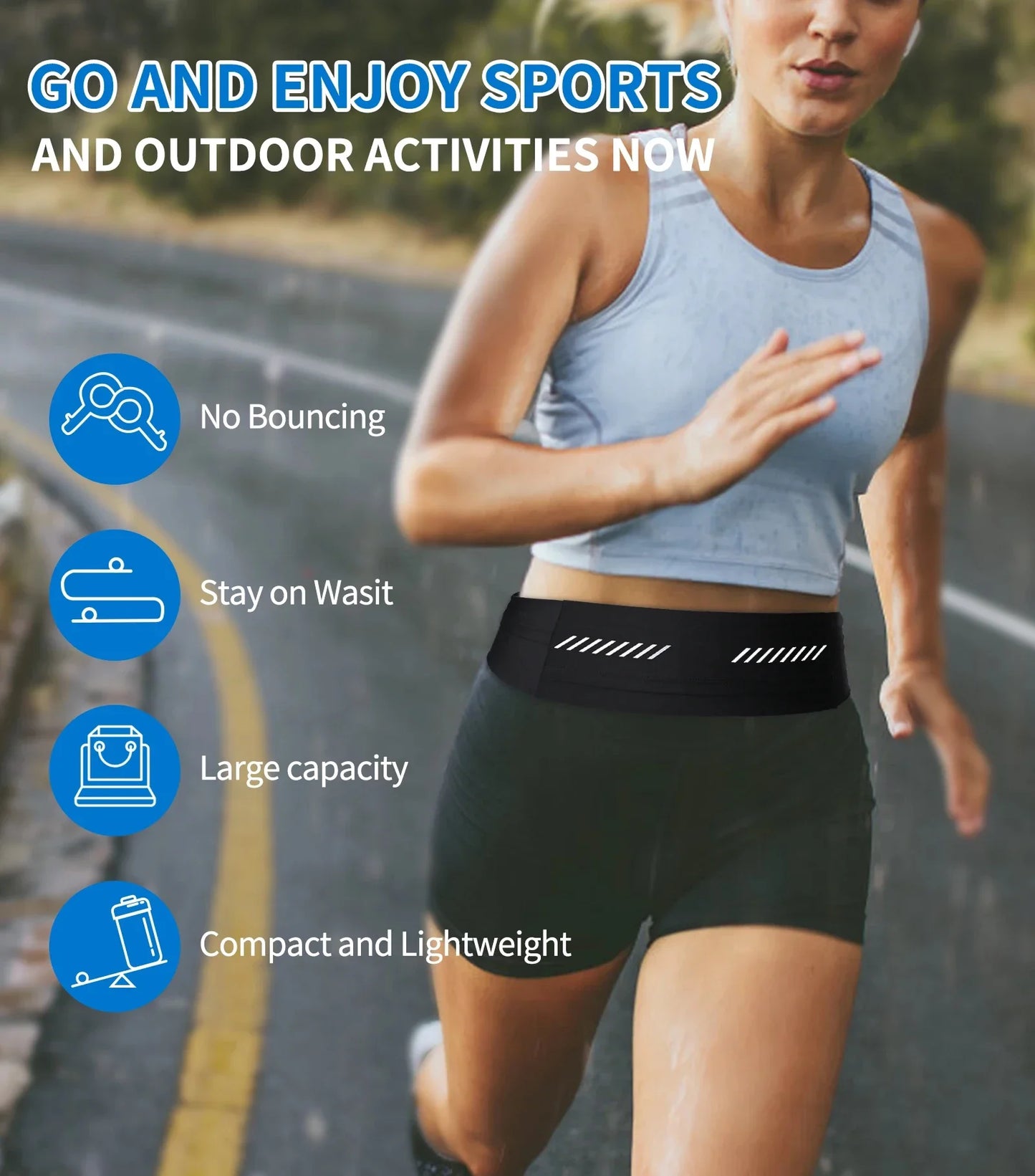 iPhone 15 14 13 12 11 Running Waistband Phone Pouch Outdoor Sports