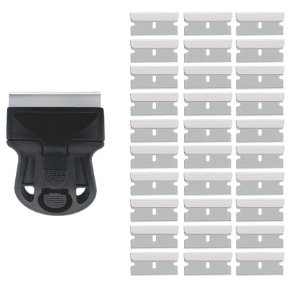 Car Glass Scraper with Razor Blades - Sticker Glue Remover Tool