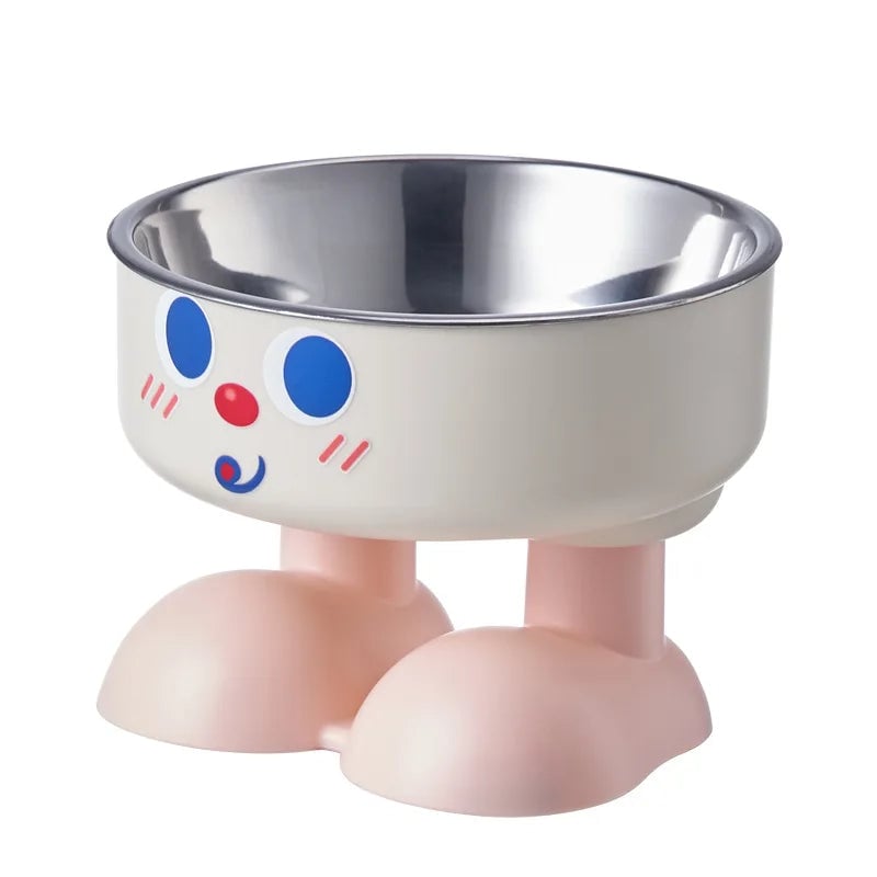 Anti-Tip Stainless Steel Pet Bowl - Elevated Non-Slip Small Dog Cat