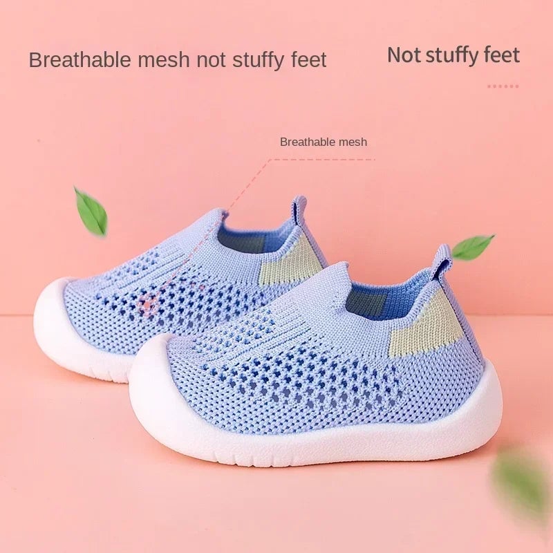 Breathable Knitted Slip-On Sneakers - Toddler Boys Girls Shoes