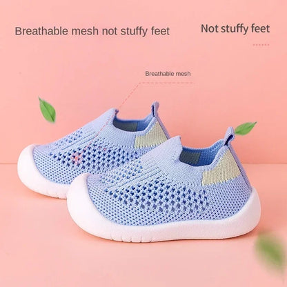 Breathable Knitted Slip-On Sneakers - Toddler Boys Girls Shoes