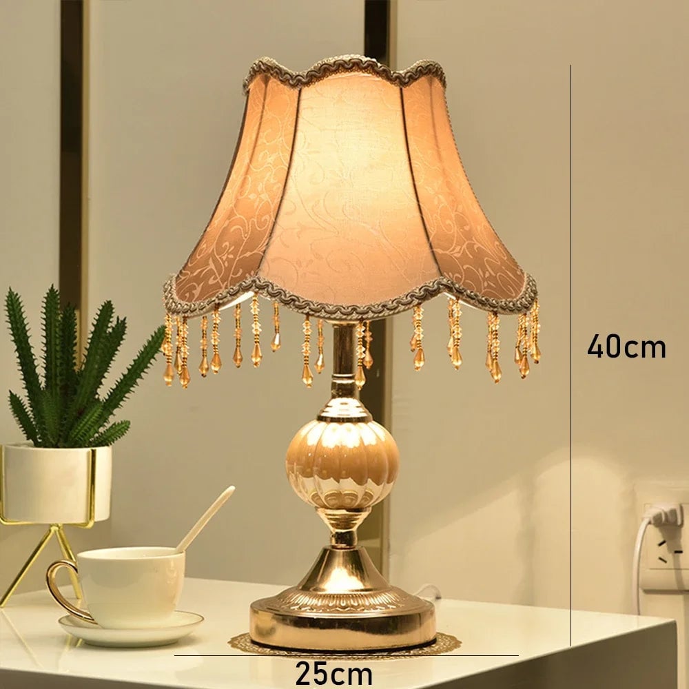 Touch Control European Style Bedside Table Lamp Modern Retro Design