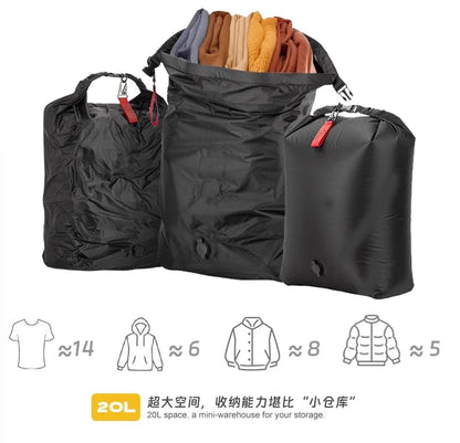 Large Waterproof Vacuum Compression Storage Bag for Travel Luggage
