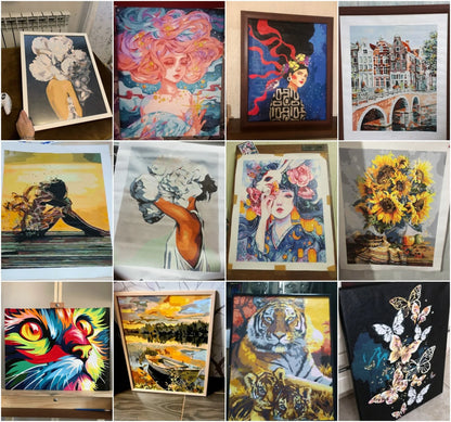 Custom Photo Paint by Numbers Kit Couples Travel Memory DIY Wall Art