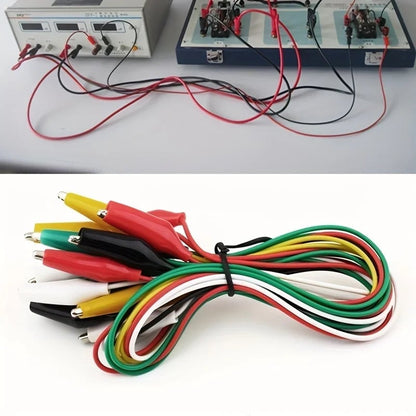 10PCS Double-Ended Alligator Clips Electrical Test Leads DIY Jumper