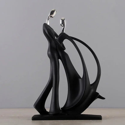 Nordic Art Dancing Couple Resin Figurine Home Decor Ornament