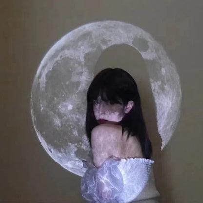 3D Moon Earth Planet Night Light Projection Lamp Bedroom Atmosphere