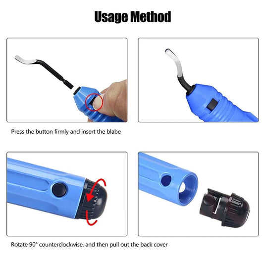 HSS Hand Deburring Scraper - Rotary Burr Remover Tool Multi-Material