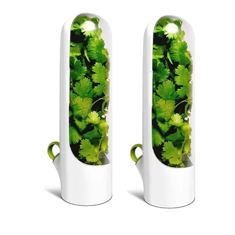 Herb Storage Container Set Fresh Keeper Refrigerator Containers