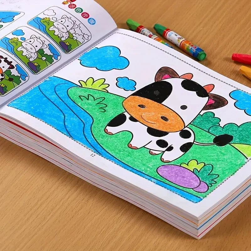Step-by-Step Painting Coloring Book Progressive Easy to Hard Levels