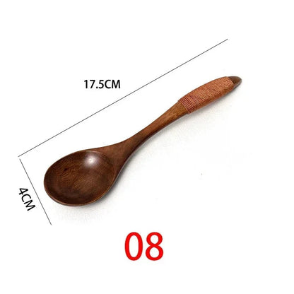 Natural Wooden Cooking Spoons - Multi-Purpose Kitchen Utensil Set