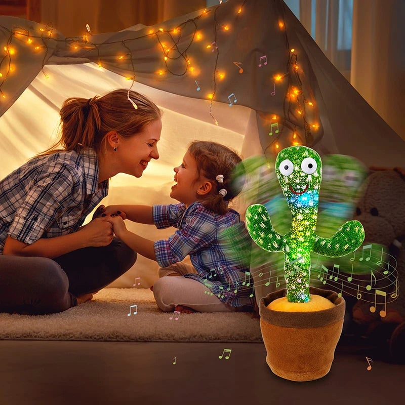 Dancing Cactus Plush Toy - 120 Songs USB Battery Voice Repeat Speaker