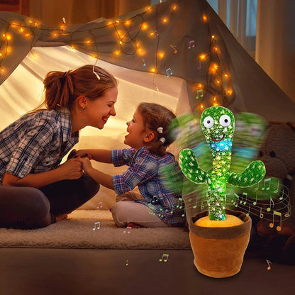 Dancing Cactus Plush Toy - 120 Songs USB Battery Voice Repeat Speaker