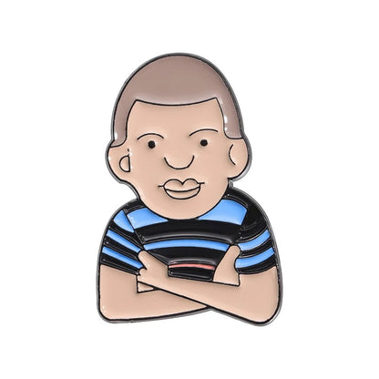 Football Star Enamel Lapel Pin - Professional Athlete Badge Brooch